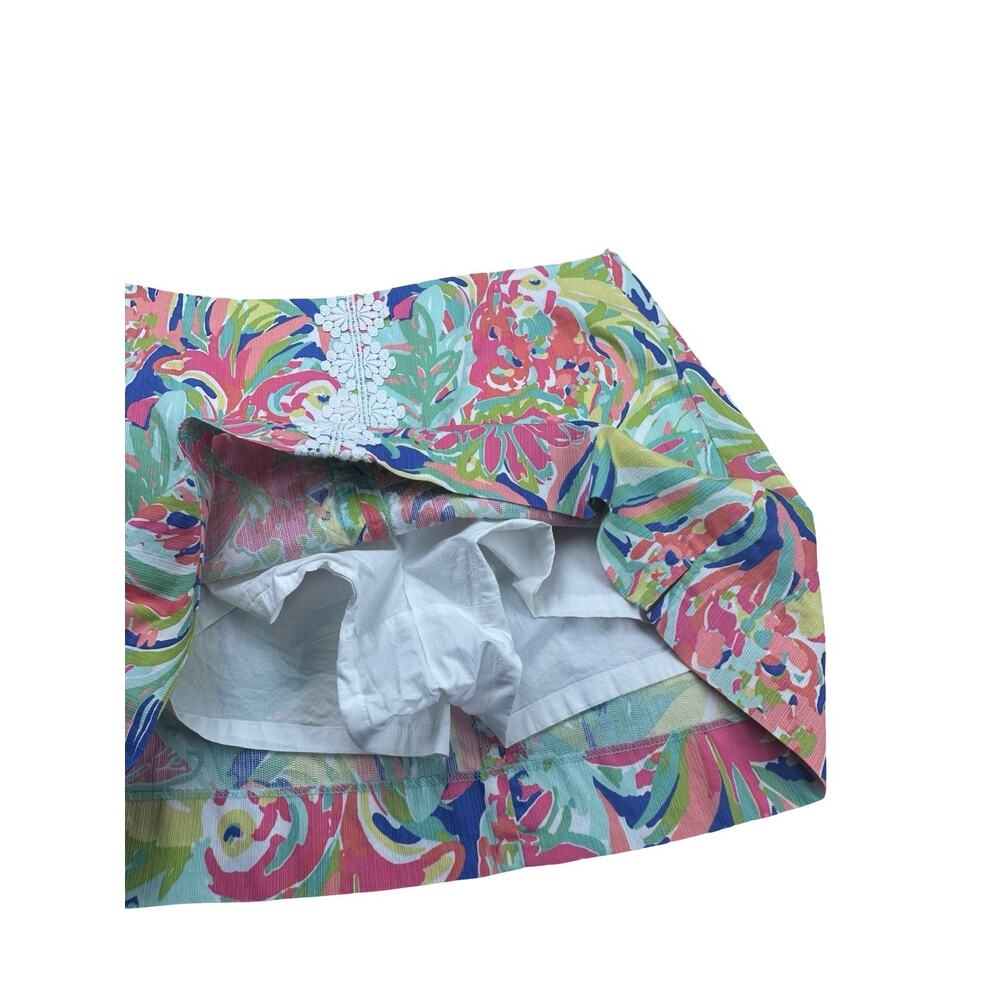 Lilly Pulitzer Womens Rhea Mini Skirt Skort in Casa Banana Tropical Size 12 - Picture 5 of 8